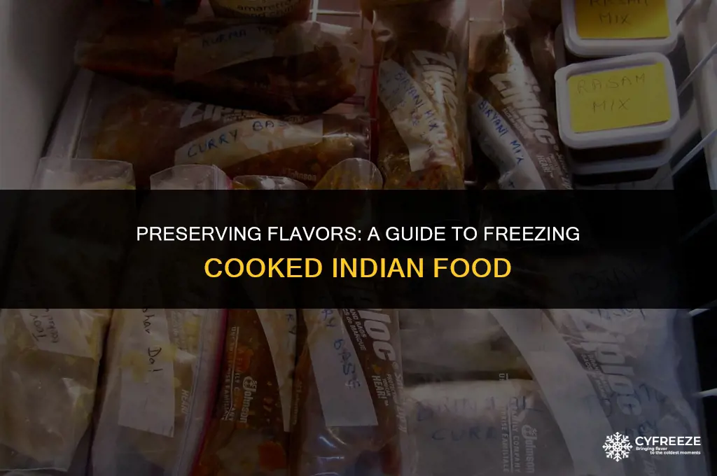 can i freeze cooked indian food