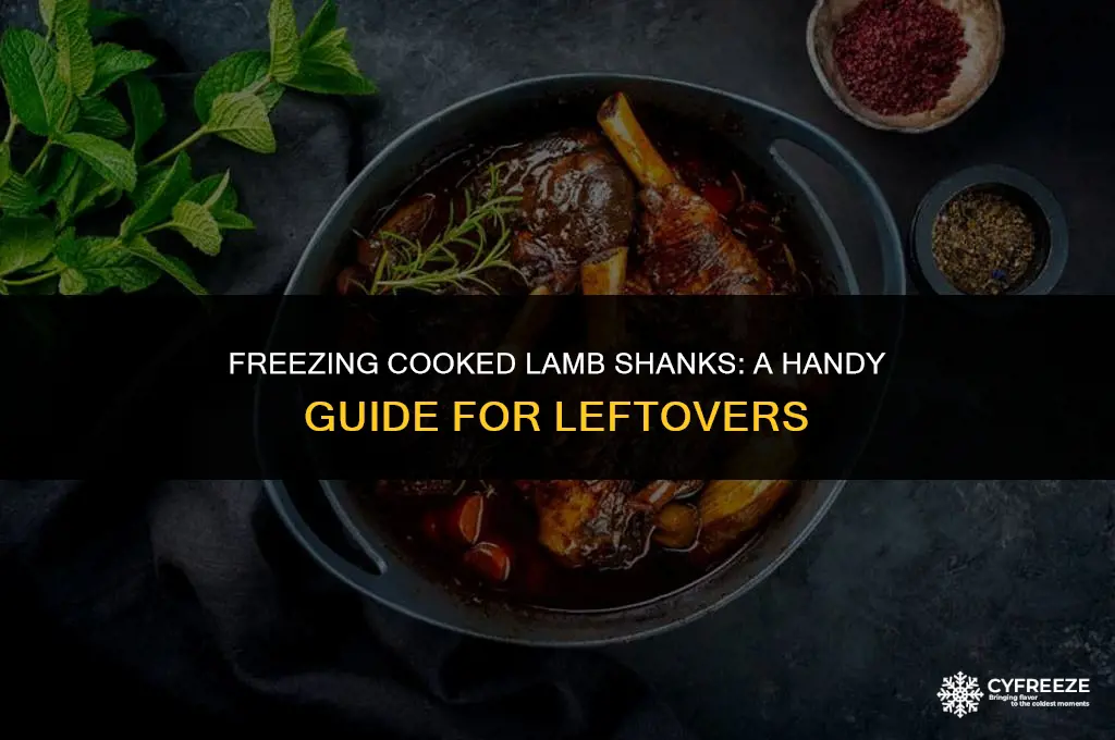 can i freeze cooked lamb shanks