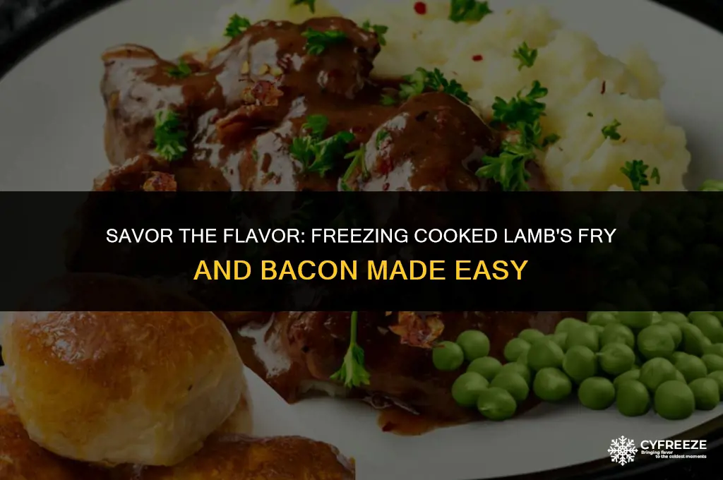 can i freeze cooked lambs fry and bacon
