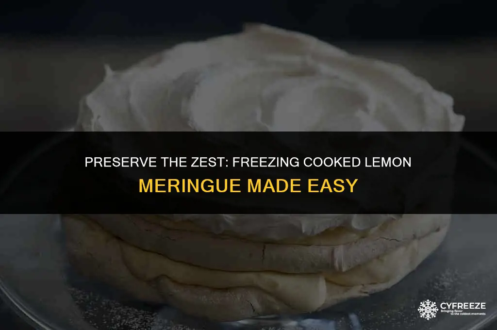 can i freeze cooked lemon meringue
