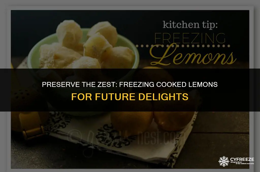 can i freeze cooked lemons