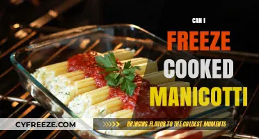 Freezing Cooked Manicotti: A Handy Guide for Leftovers