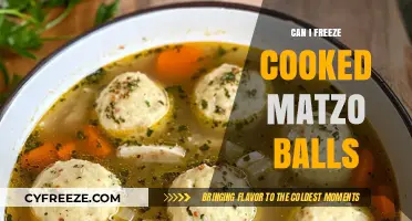 Freezing Cooked Matzo Balls: A Complete Guide