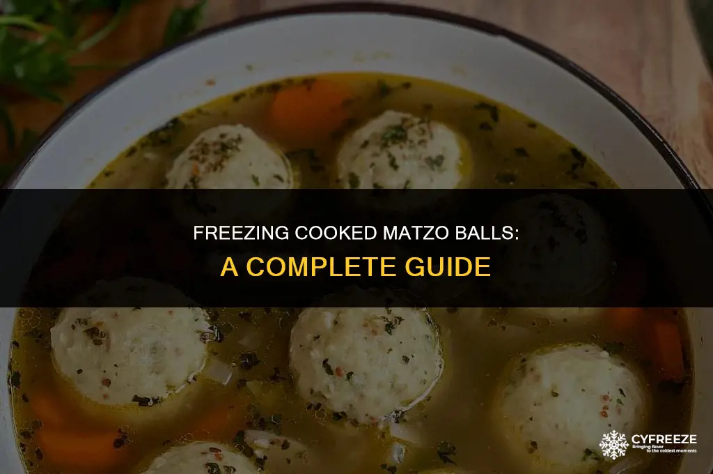 can i freeze cooked matzo balls