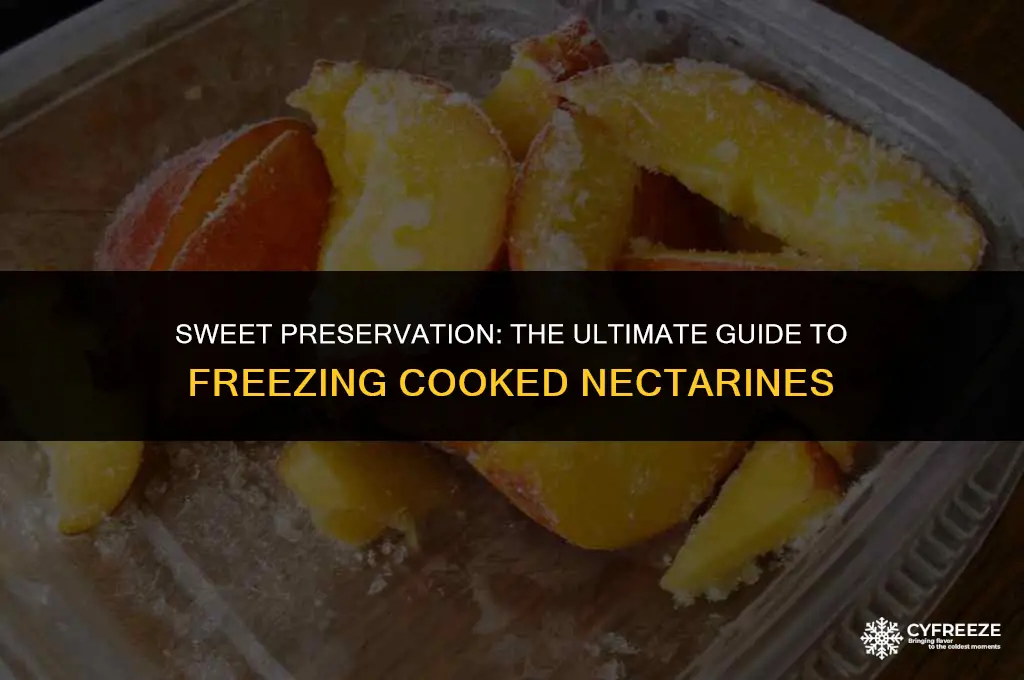 can i freeze cooked nectarines