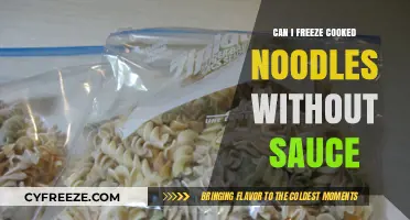 Freezing Cooked Noodles Without Sauce: A Handy Guide