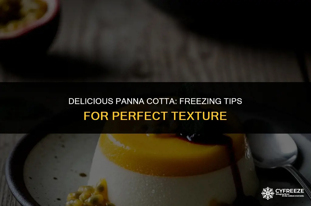 can i freeze cooked panna cotta