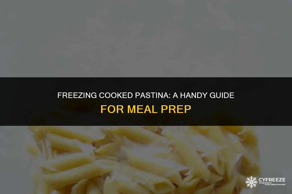 can i freeze cooked pastina