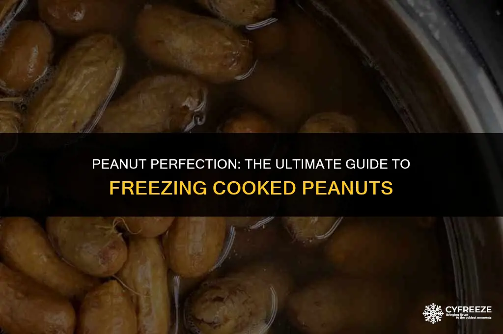can i freeze cooked peanut