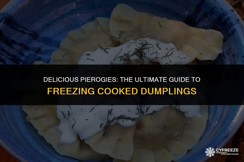 can i freeze cooked pierogies