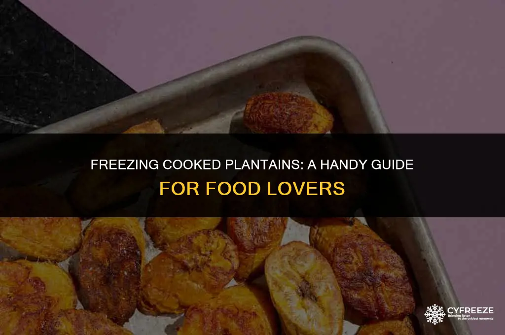 can i freeze cooked plantains