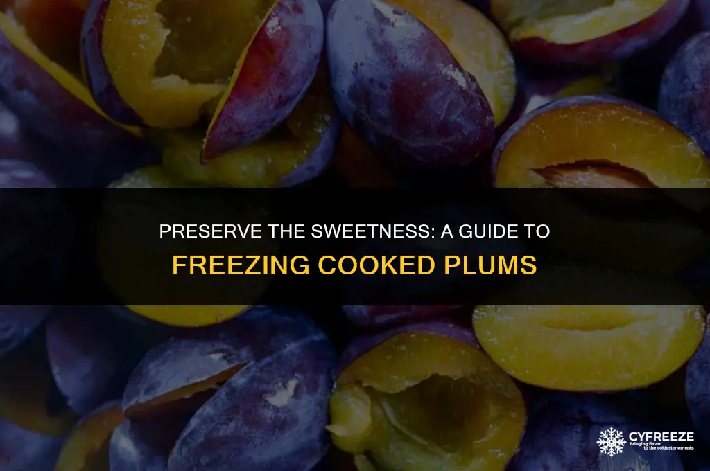 can i freeze cooked plums