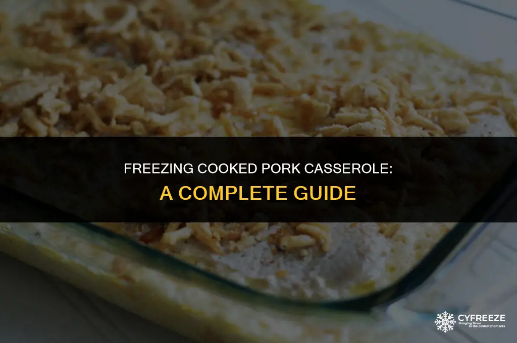 can i freeze cooked pork casserole