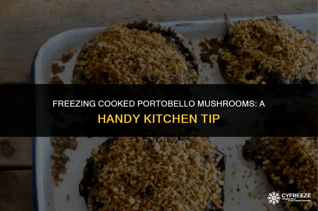 can i freeze cooked portobello mushrooms