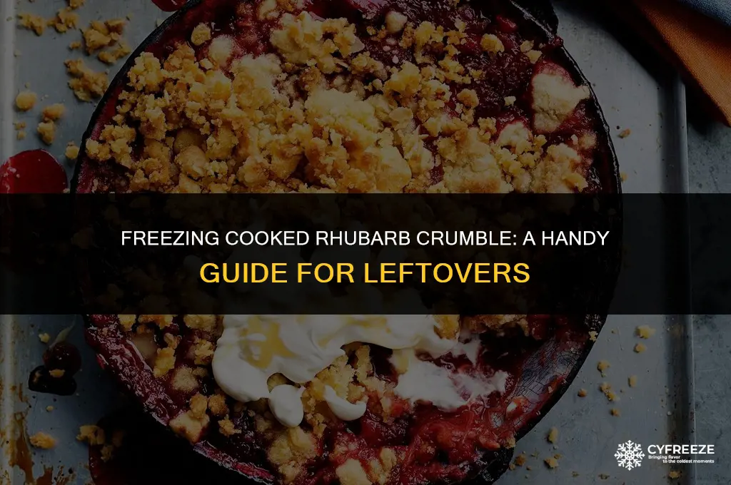 can i freeze cooked rhubarb crumble