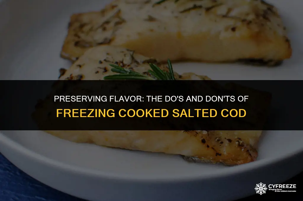 can i freeze cooked salted cod