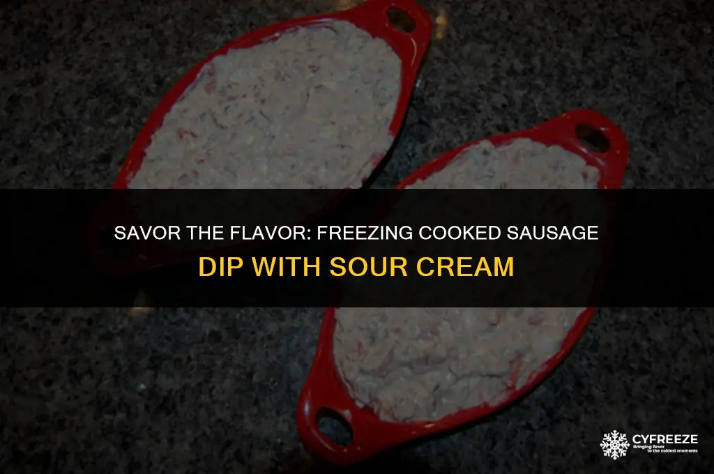 can i freeze cooked sausage dip with sour cream