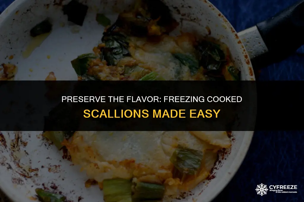 can i freeze cooked scallions