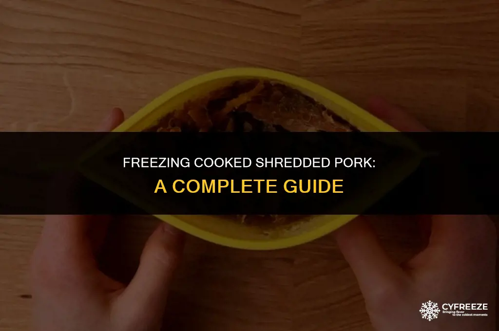 can i freeze cooked shredded pork