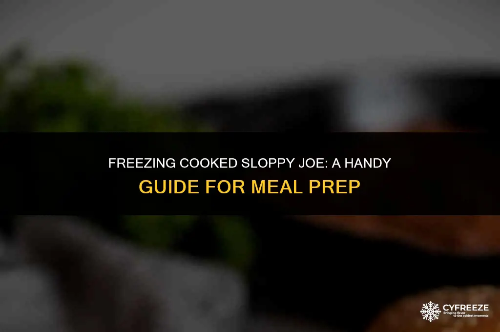 can i freeze cooked sloppy joe