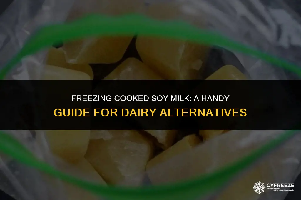 can i freeze cooked soya milk