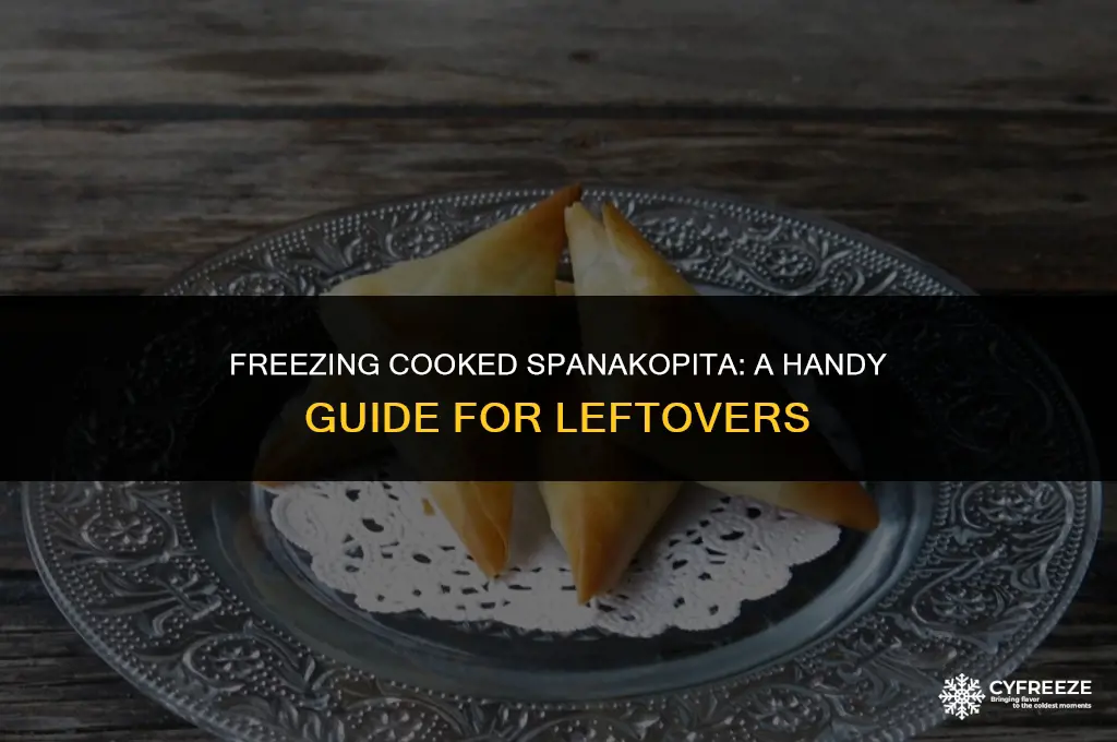 can i freeze cooked spanakopita