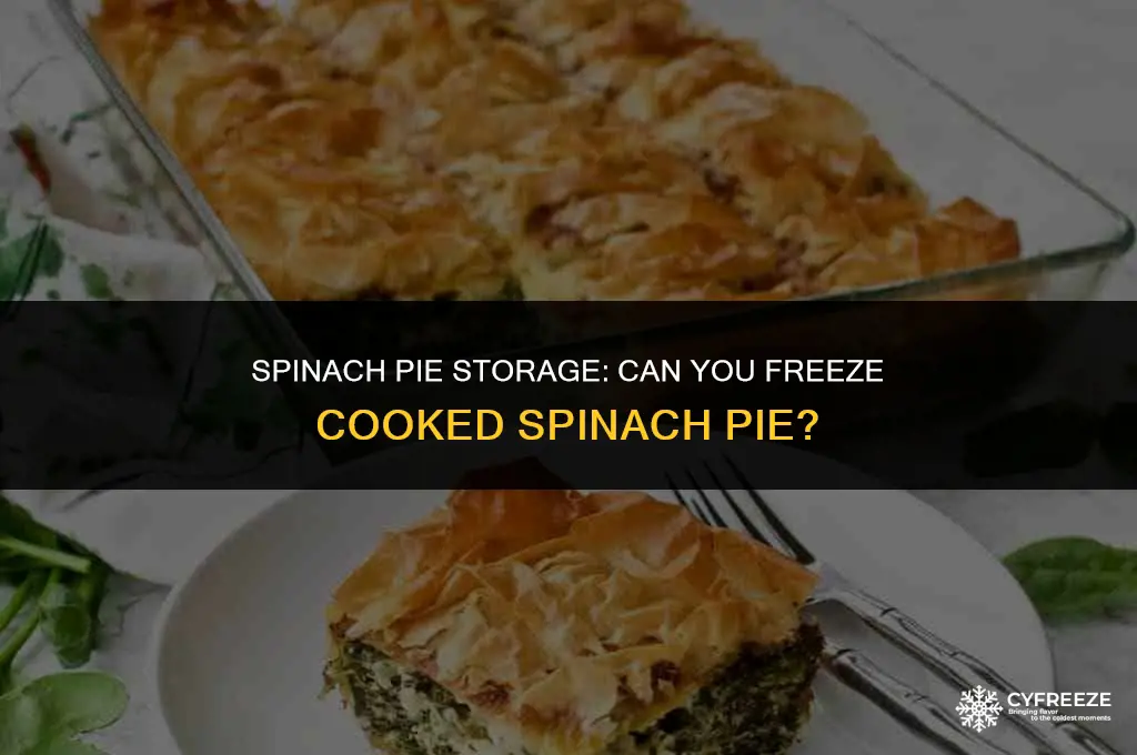 can i freeze cooked spinach pie