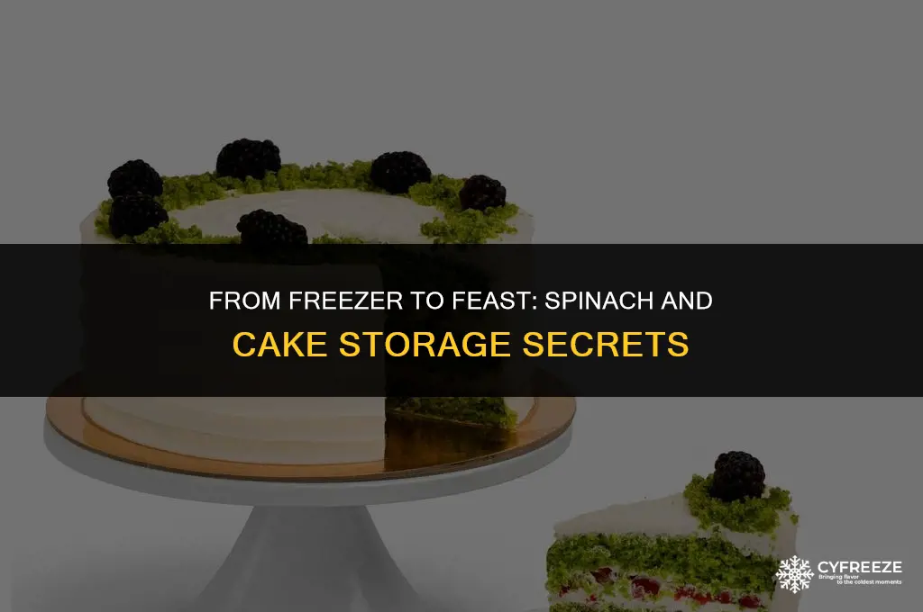 can i freeze cooked spinash and cake