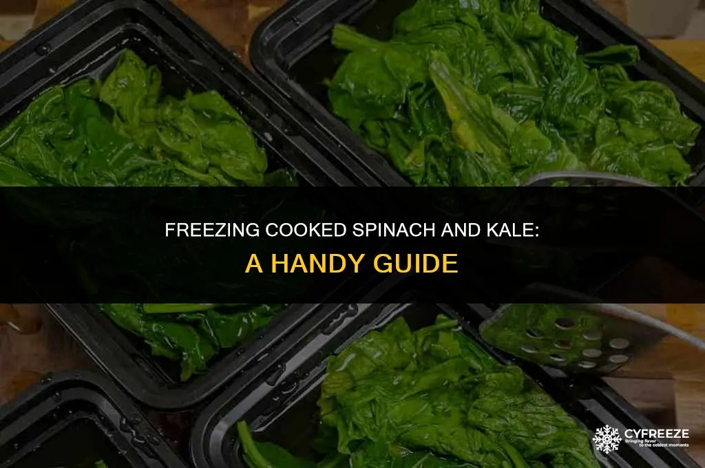 can i freeze cooked spinash and kale