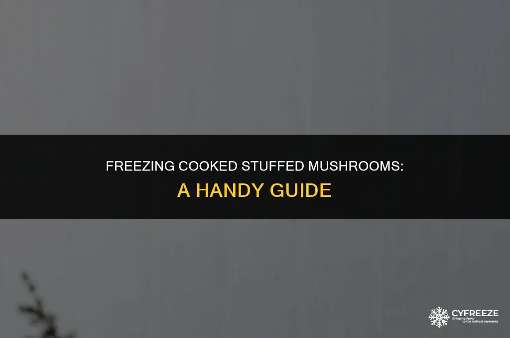 can i freeze cooked stuffed mushrooms