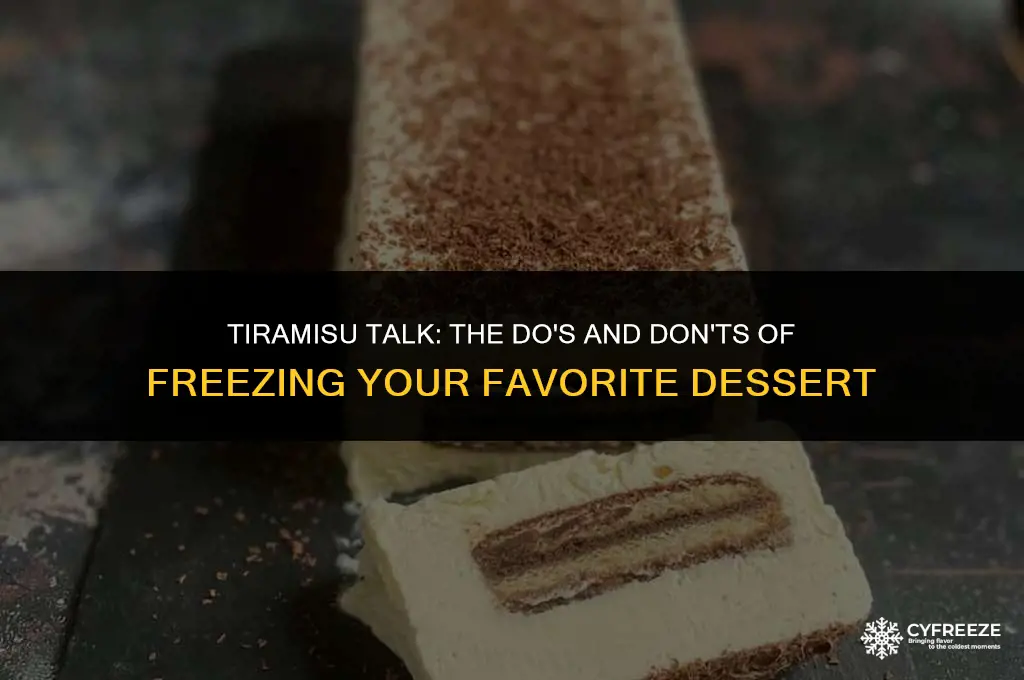can i freeze cooked tiramisu