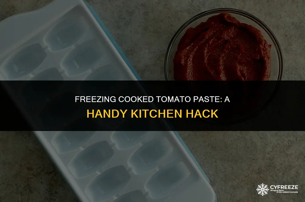 can i freeze cooked tomato paste