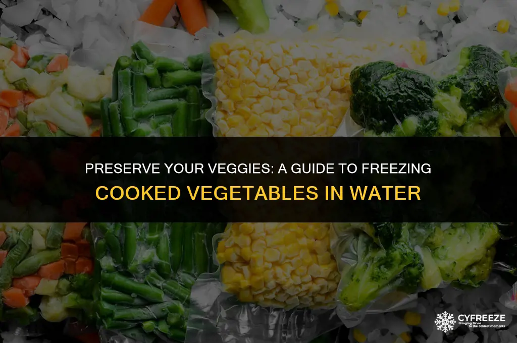 can i freeze cooked vegetables in water