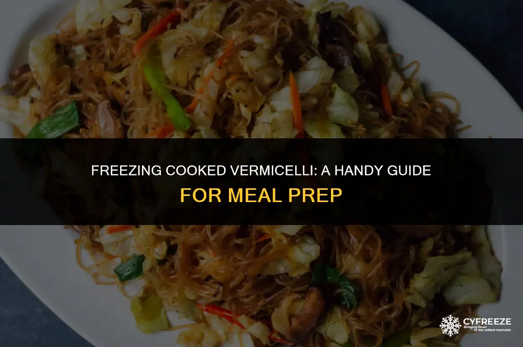 can i freeze cooked vermicelli