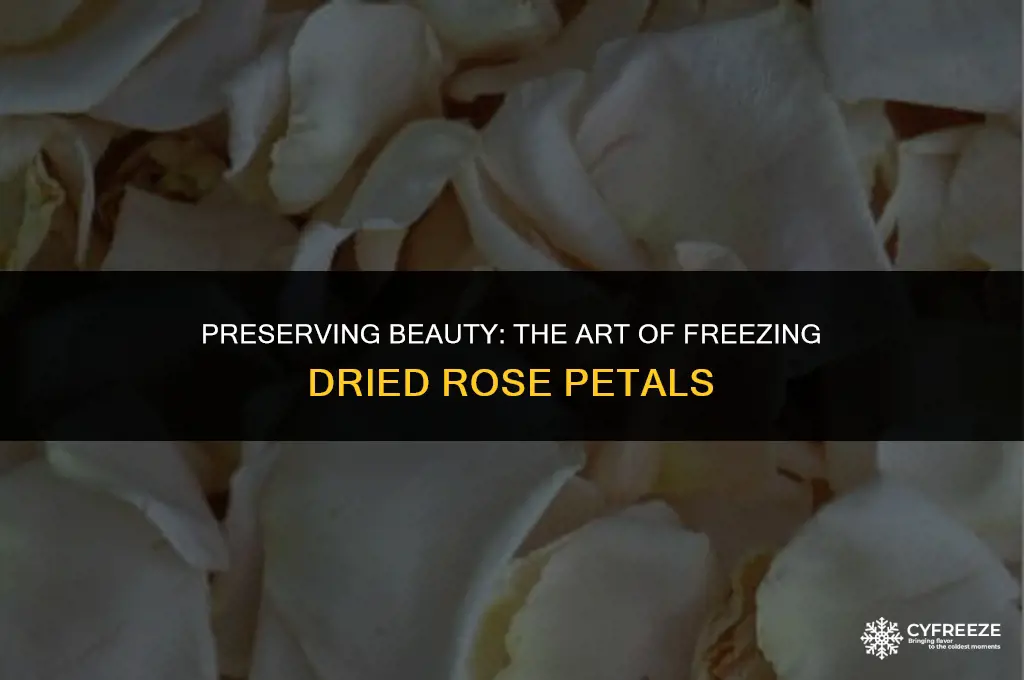 can i freeze dried rose petals