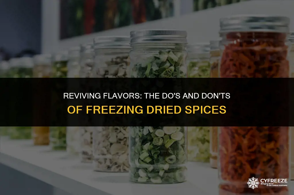 can i freeze dried spices