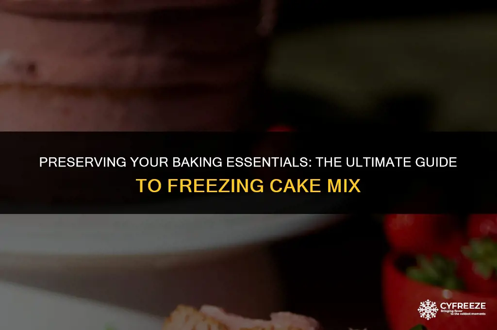 can i freeze dry cake mix
