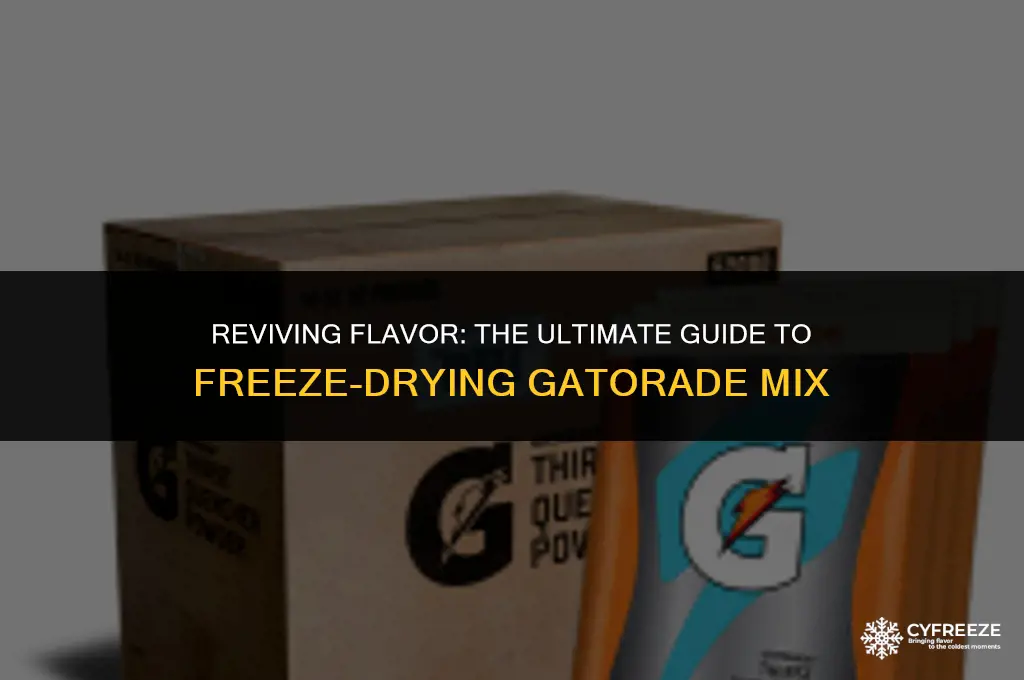 can i freeze dry gaterade mix