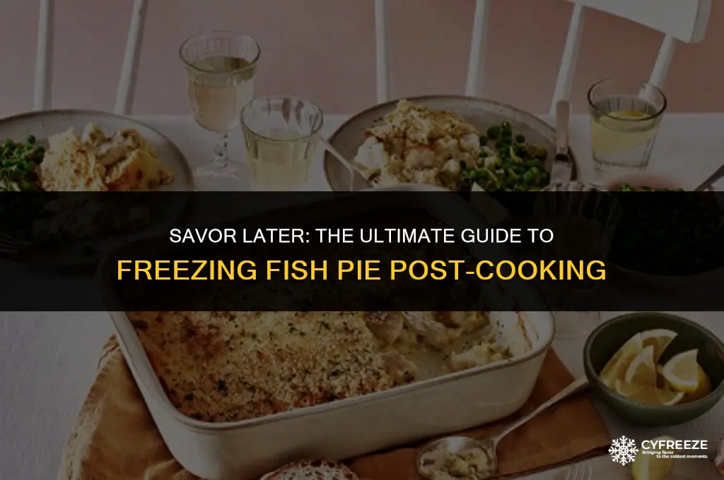 can i freeze fish pie after cooking