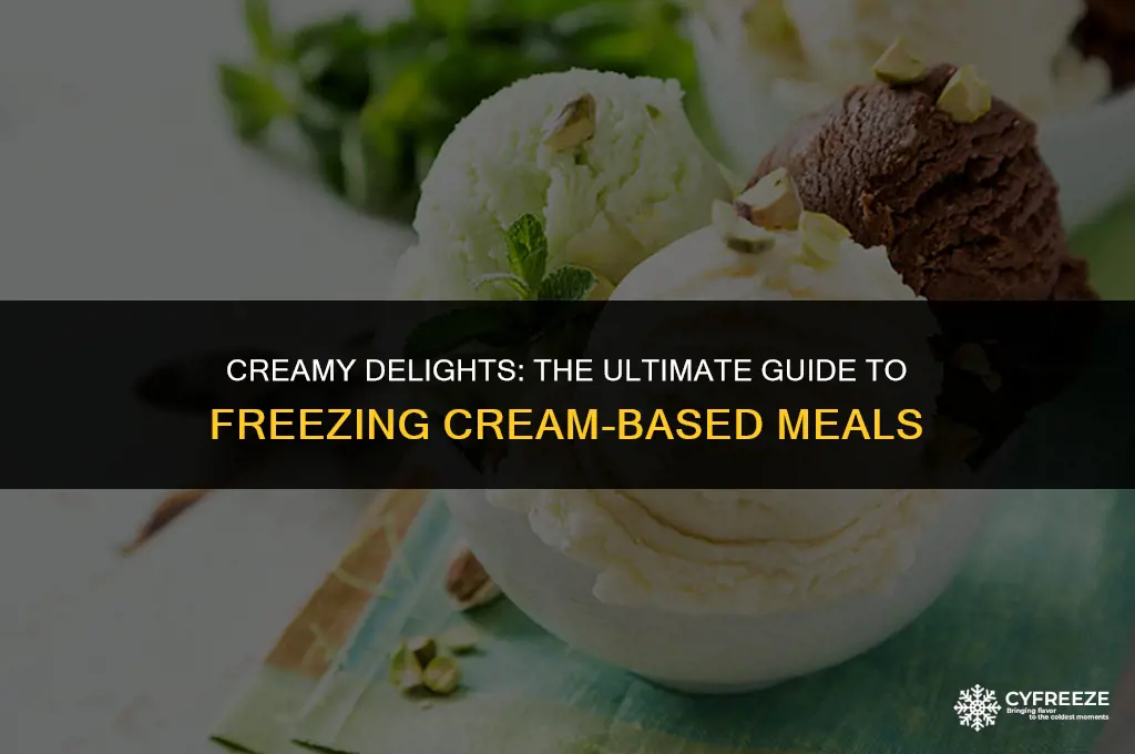 can i freeze food cooked with cream