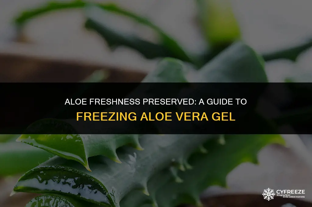 can i freeze fresh aloe