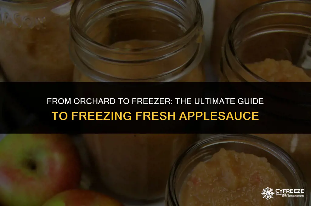 can i freeze fresh applesauce