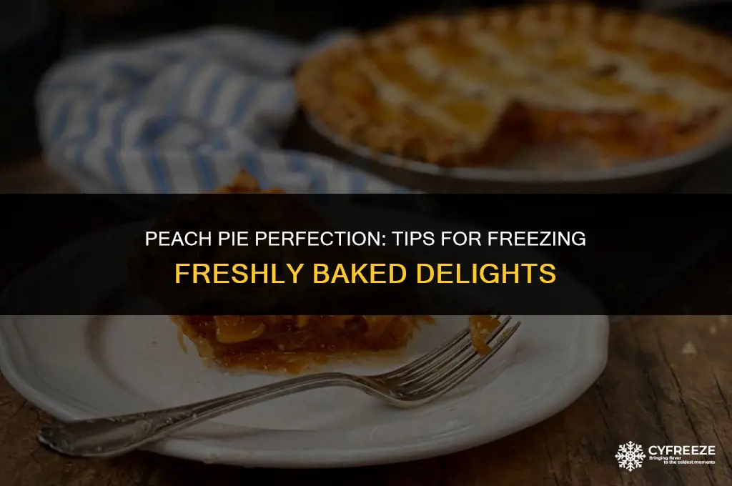 can i freeze fresh baked peach pie
