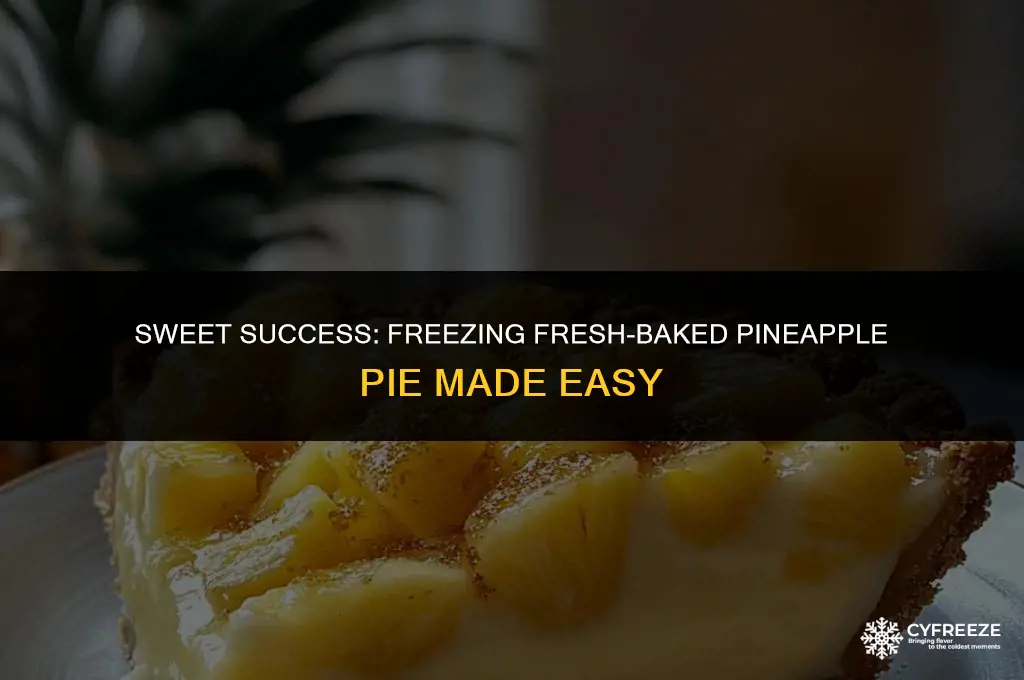 can i freeze fresh baked pineapple pie