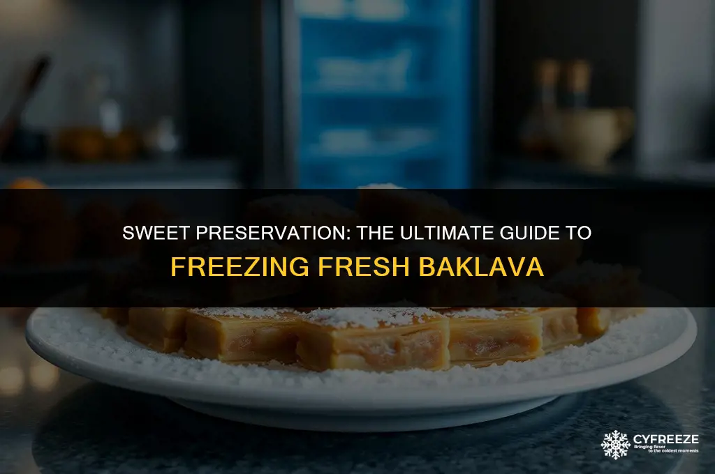 can i freeze fresh baklava