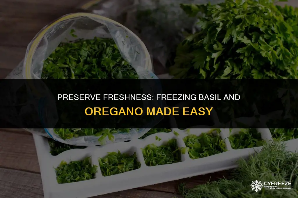 can i freeze fresh basil and oregano