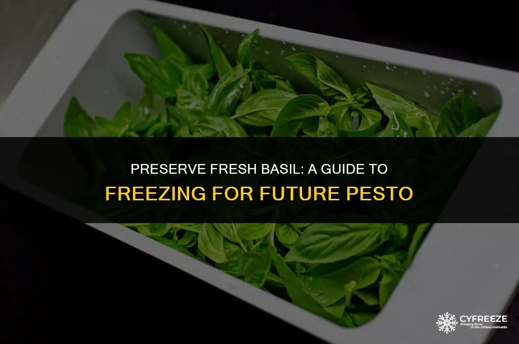 can i freeze fresh basil to make pesto later