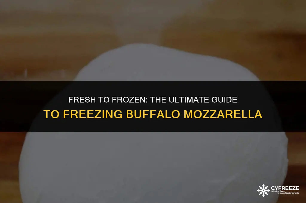 can i freeze fresh buffalo mozzarella