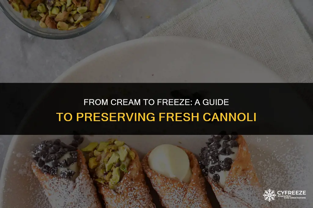 can i freeze fresh cannoli