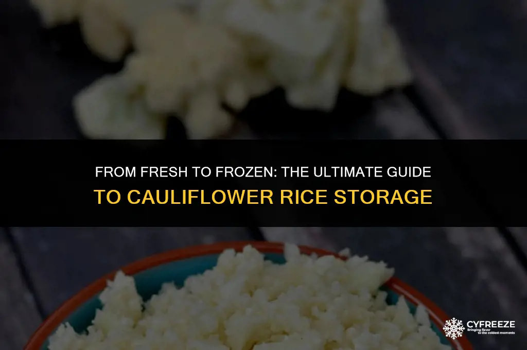 can i freeze fresh cauliflower rice